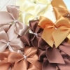 DETAILS LOVING 10PCS WIDE RIBBON BOWS WITH PEARL brown SHADES